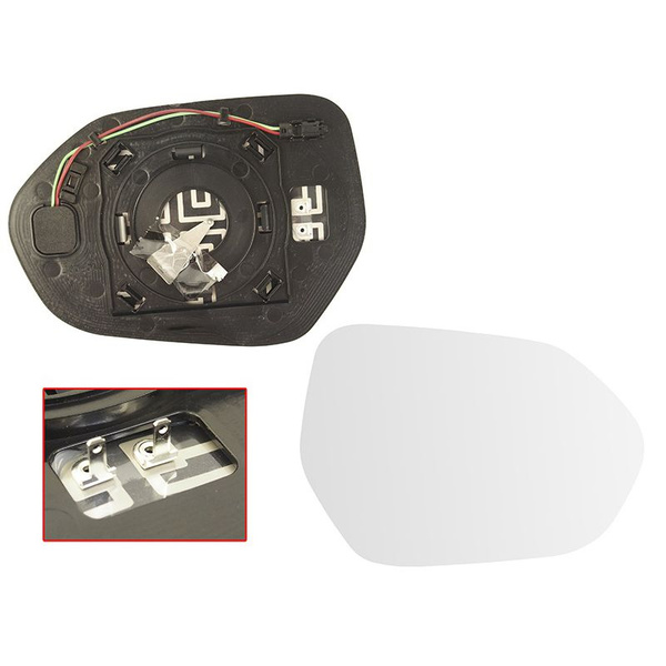 Полотно зеркала Toyota Camry Europe/Russia (XV70) 17-22 (Справа/ Обогрев/ сферическое/ Слепая зона)