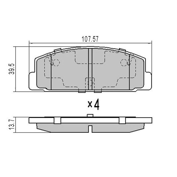 Колодки тормозные (Сзади) Mazda 6 02-12 / FAW Besturn B50 12-17