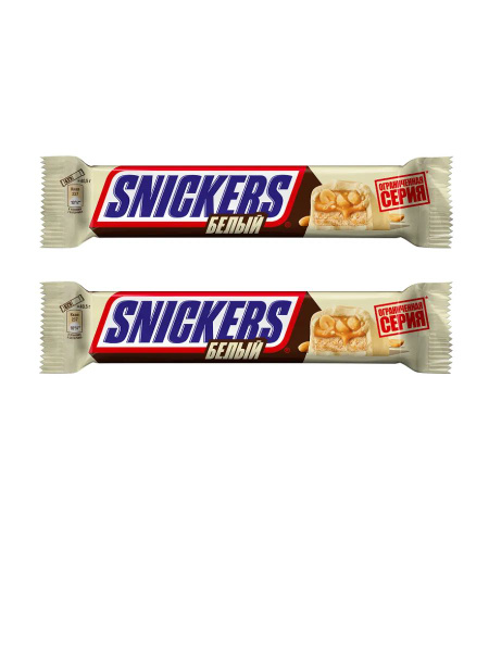 Батончик Snickers шоколадный белый , 2 шт х 81 г купить на OZON по ...