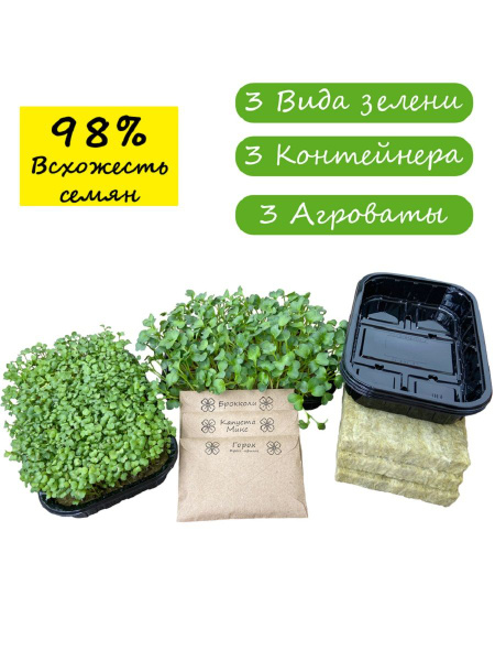 Микрозелень Семена Набор для выращивания купить на OZON по низкой цене ...