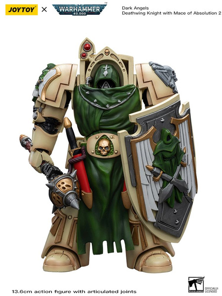 JOYTOY Warhammer 40K 1/18 cifras de acción - Dark Angels Deathwing Knight con Mace of Absolution