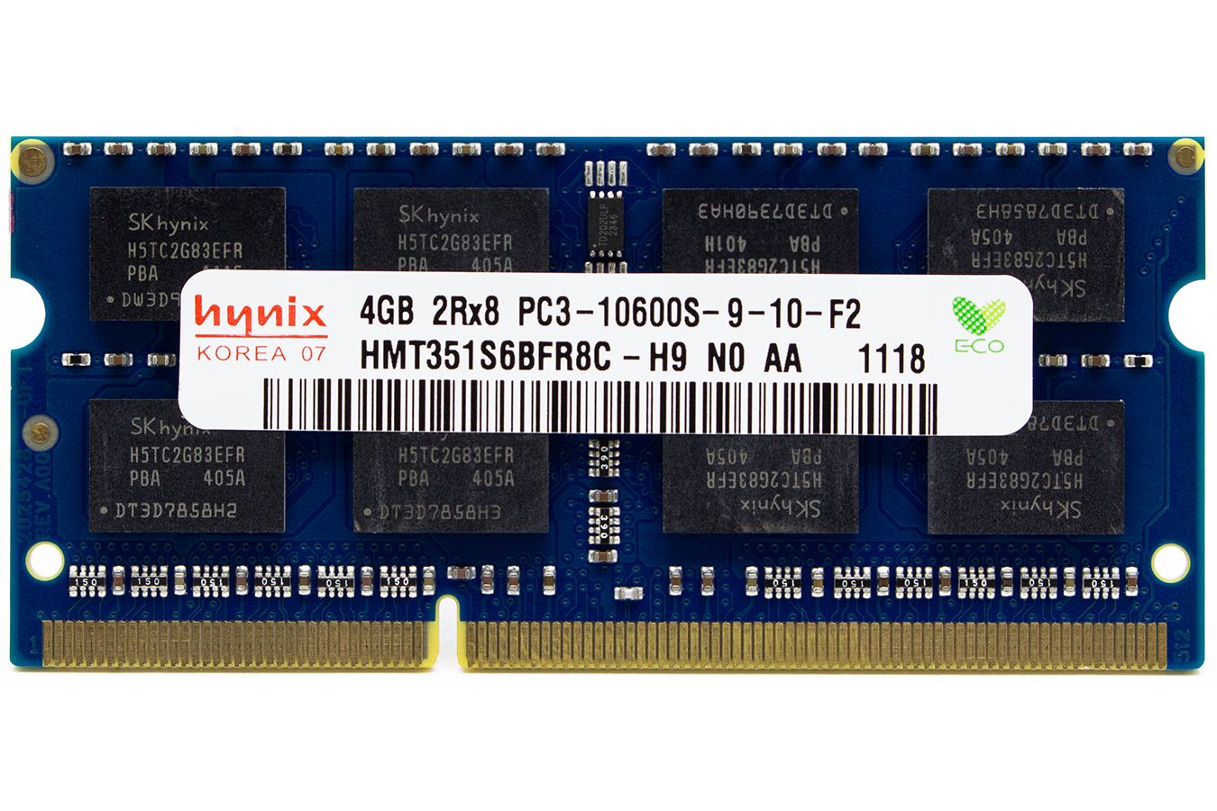 HynixОперативнаяпамятьSODIMMDDR34GBPC106001333МГцHynixHMT351S6BFR8C-H91x4ГБ(HMT351S6BFR8C-H9)