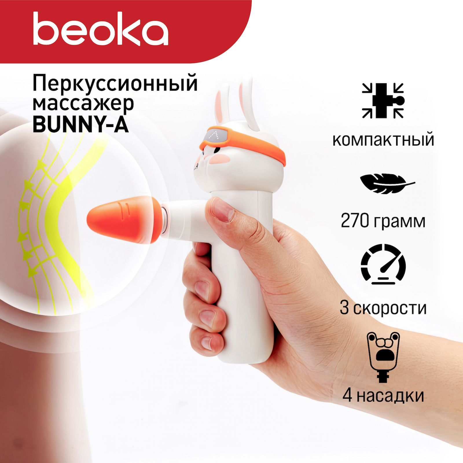 Перкуссионный массажер для тела зайчик Beoka Bunny - купить с доставкой по  выгодным ценам в интернет-магазине OZON (1279149326)