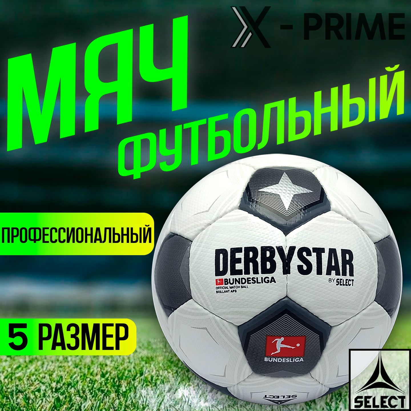 Футбольный мяч DerbyStar Bundesliga сезон 2023-2024 + 2 иглы