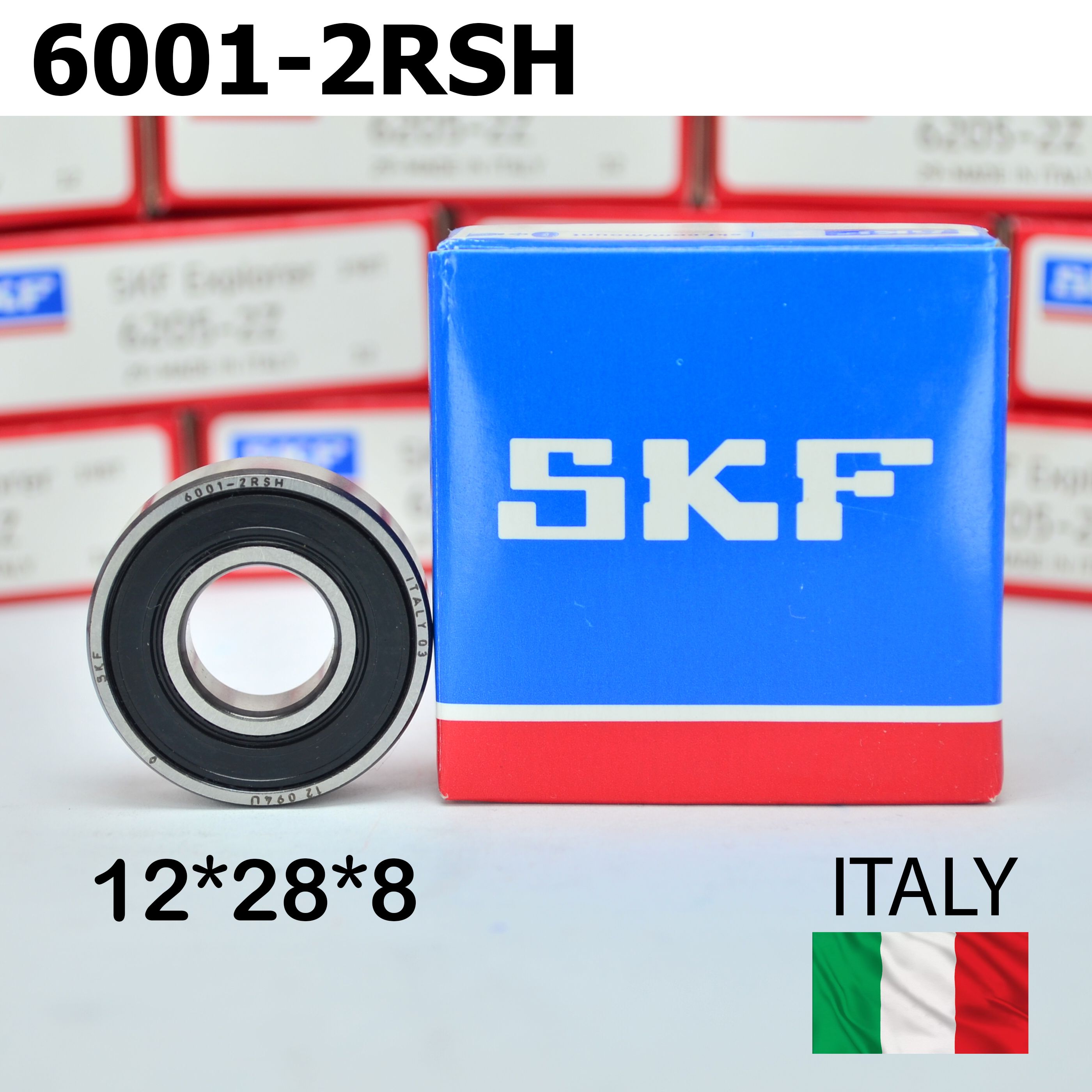 Подшипник SKF 6001-2RS (6001 2RSH / 180101) размер 12*28*8 Италия, универсальный