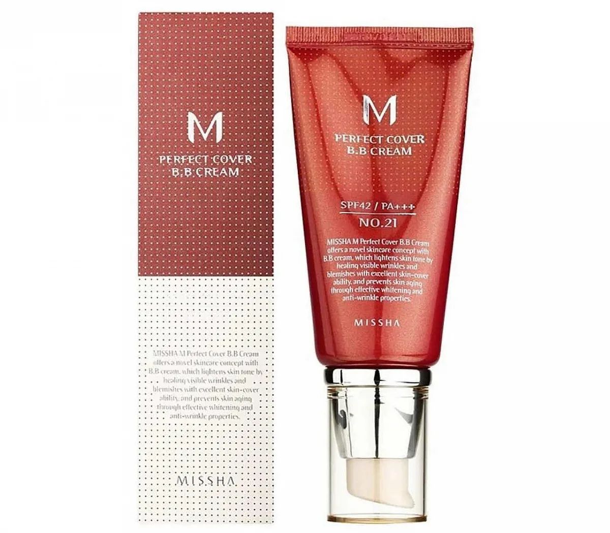 Missha BB-крем Missha M Perfect Cover BB Cream, тон 21 SPF 42, 50 мл