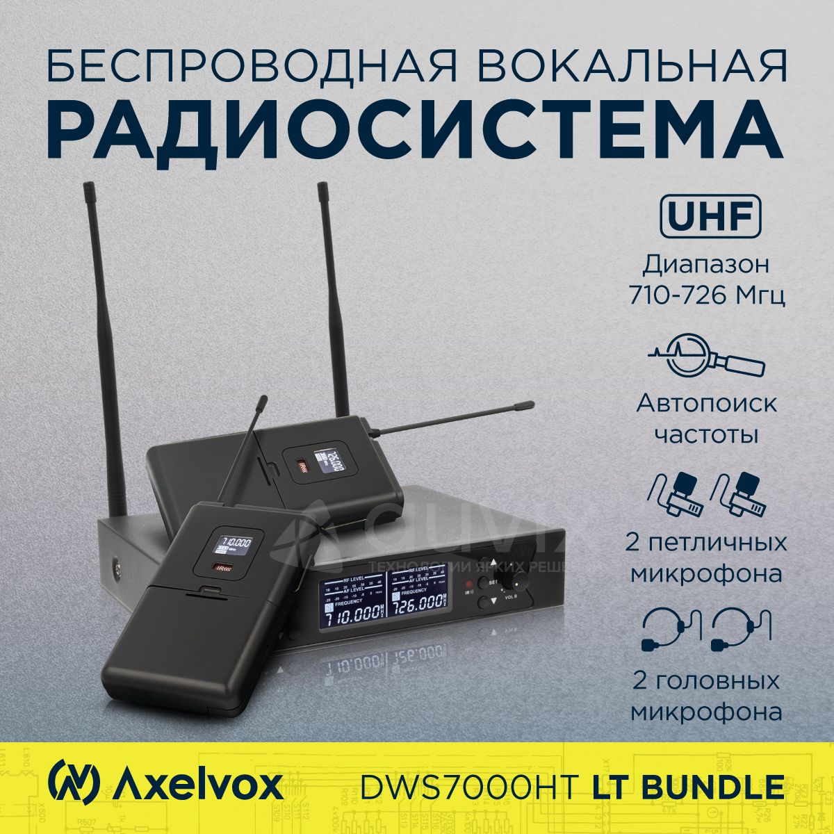 Микрофонная радиосистема Axelvox DWS7000HT (комплектация LT Bundle)