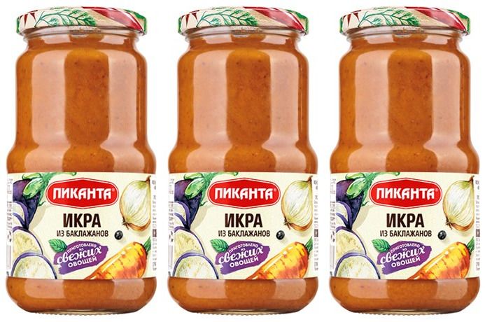 Пиканта Икра из баклажанов, 450 г, 3 шт