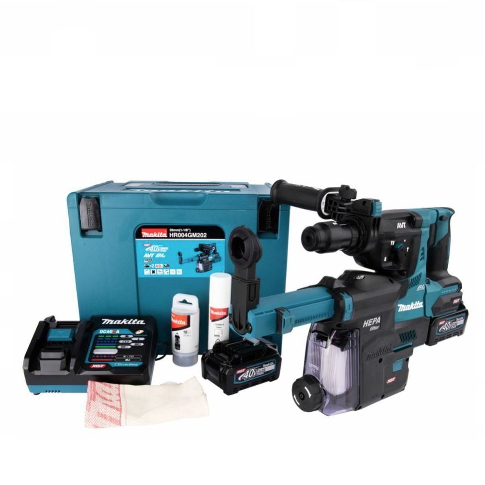 Аккумуляторный перфоратор с пылеудалением. Перфоратор Makita XGT hr004gz. Макита XGT 40v перфоратор с пылесборником. Перфоратор Макита 40v. GMC 202.