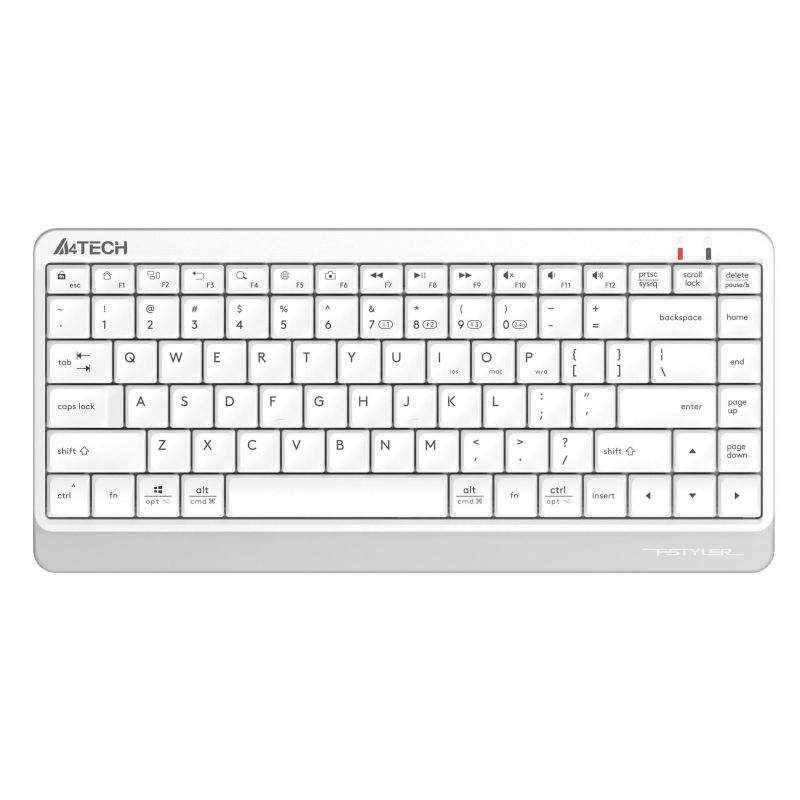 КлавиатураA4TechFstyler(FBK11WHITE)белый/серыйUSBбеспроводной/BT/Radio