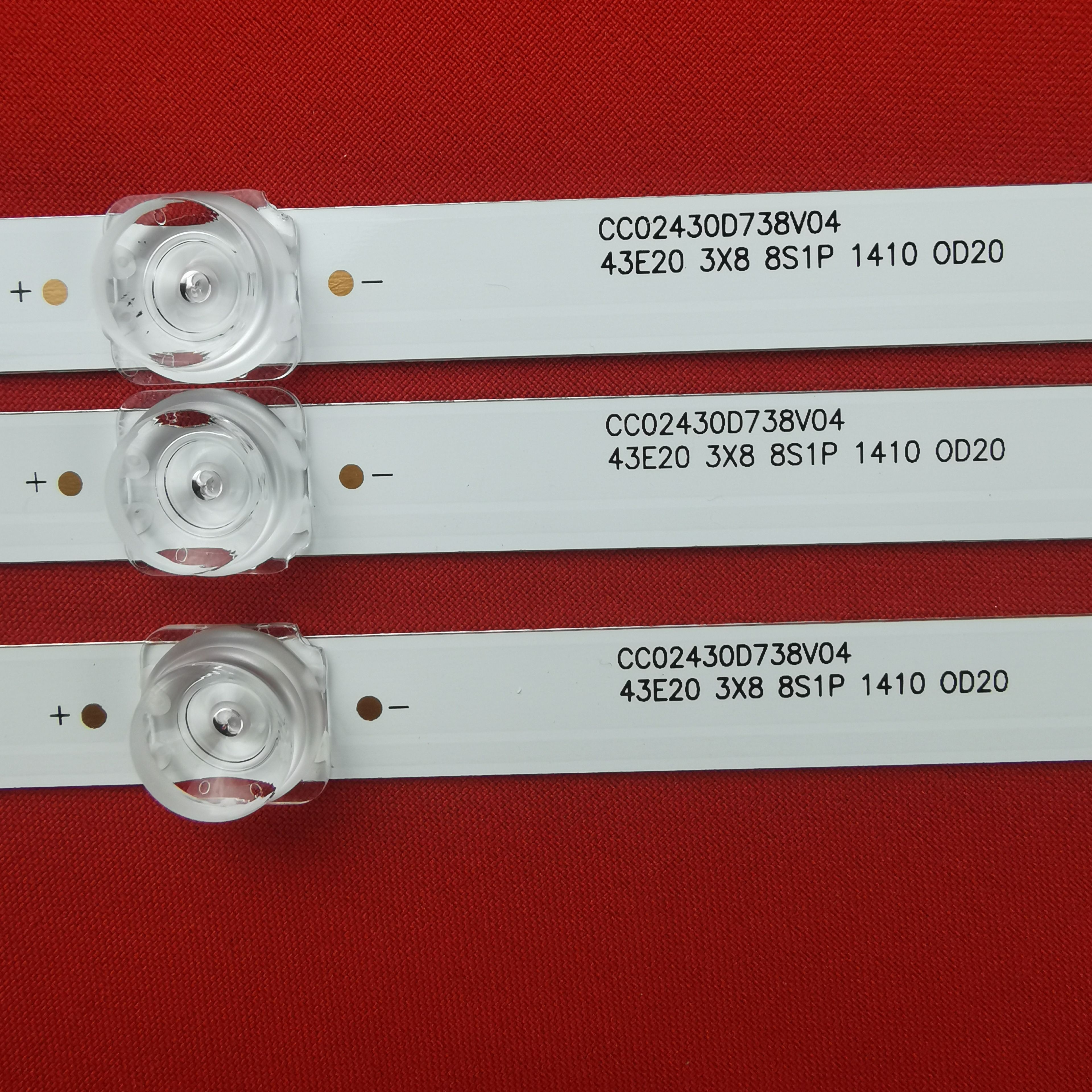 Подсветка для BBK 43LEX-7289, DEXP F43E8000Q F43D7000Q, SUPRA STV-LC43ST3000F; CC02430D738V04