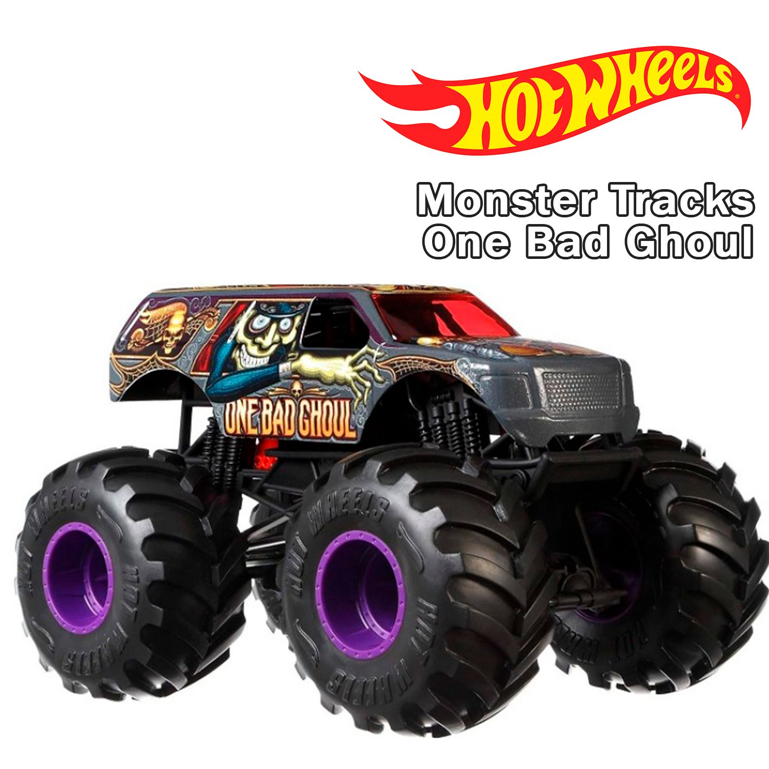 Машинка Hot Wheels Monster Tracks Oversized One Bad Ghoul 1:24