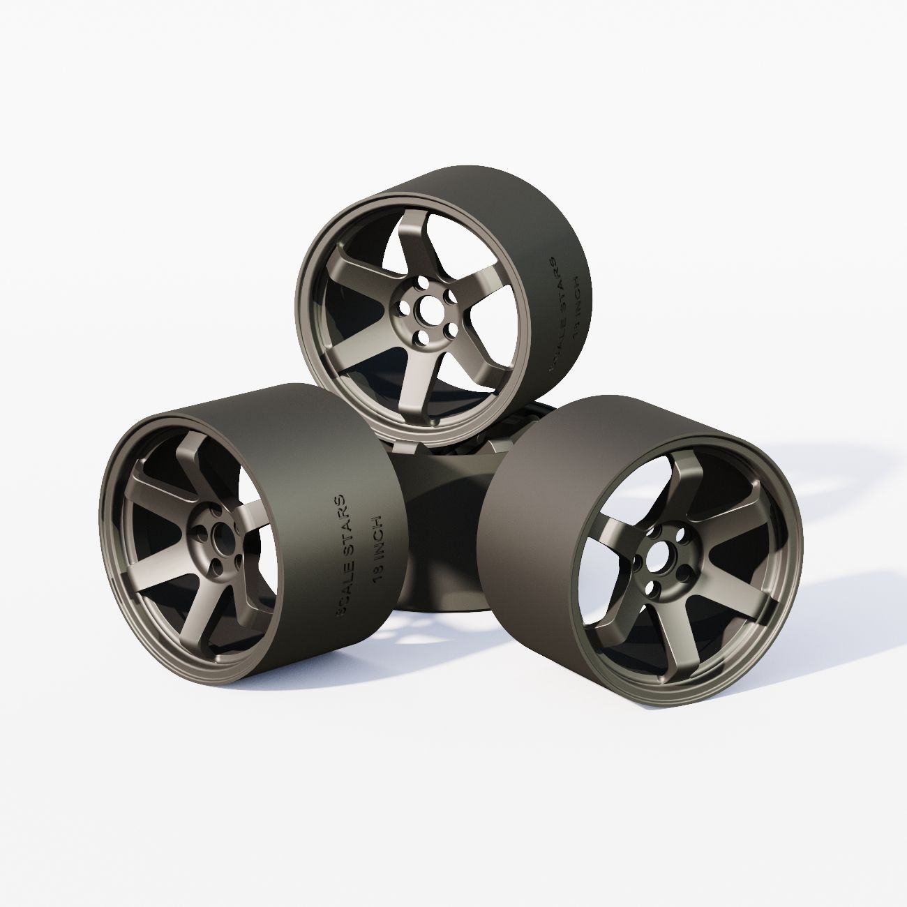 Wheels rotate. Wheels rotate