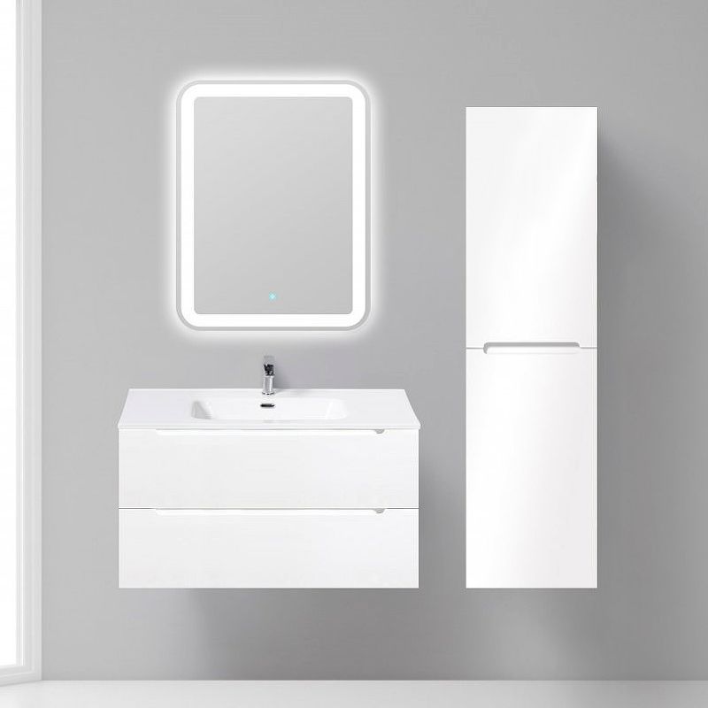 Комплект мебели с раковиной belbagno lavanderia 120 bianco lucido