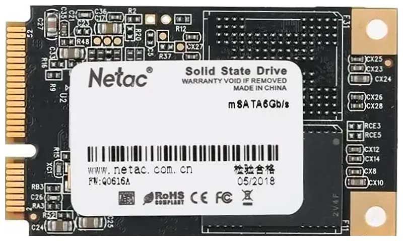 Netac 256 ГБ Внутренний SSD-диск mSATA N5M 256 Гб SATA III 3D NAND (NT01N5M-256G-M3X) (mSATA N5M 256 Гб SATA III 3D NAND (NT01N5M-256G-M3X))