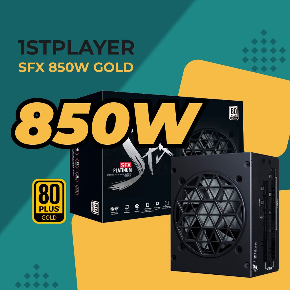 БлокпитаниядляПК1STPLAYER,SFX,850W,GOLD(PS-850SFX)