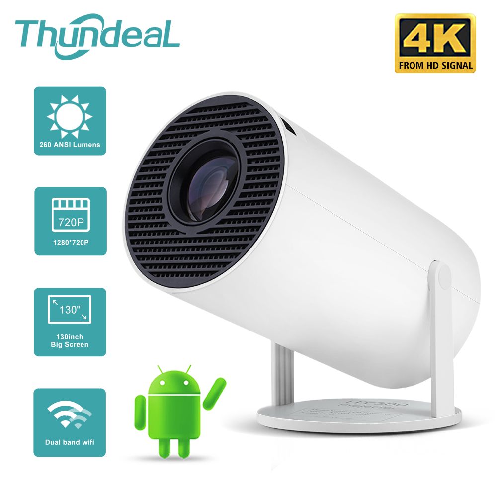 Проектор ThundeaL HY300 Android Wifi Умный Портативный 1280 720P Full HD  Офисный домашний кинотеатр Видео мини-проектор купить по доступной цене с  доставкой в интернет-магазине OZON (1164533786)