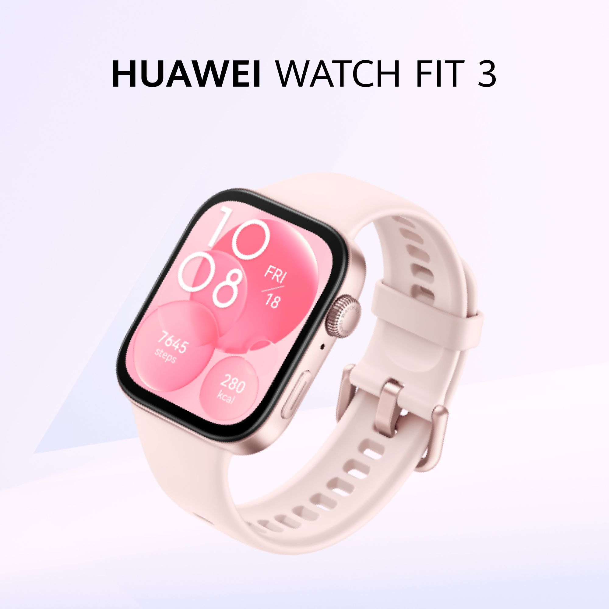 HUAWEIУмныечасыWATCHFIT3,Розовый.Уцененныйтовар