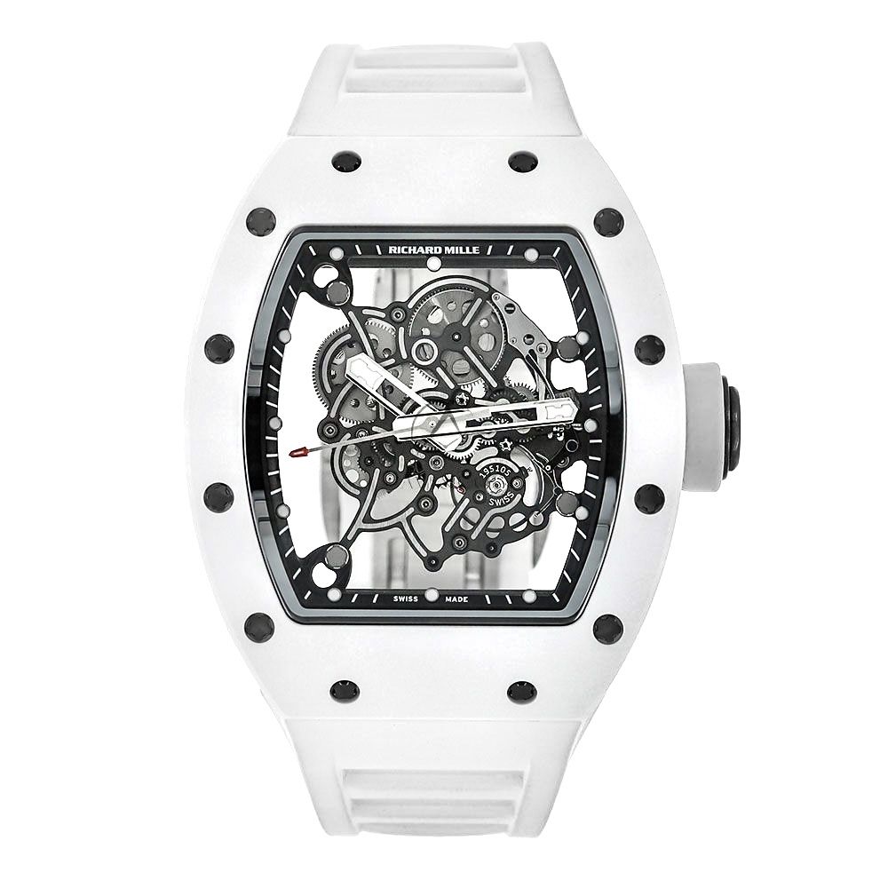 Репликами 55. Часы Richard Mille RM 055. Richard Mille Bubba Watson RM 055. Richard Mille rm055 White Ceramic Bubba Watson