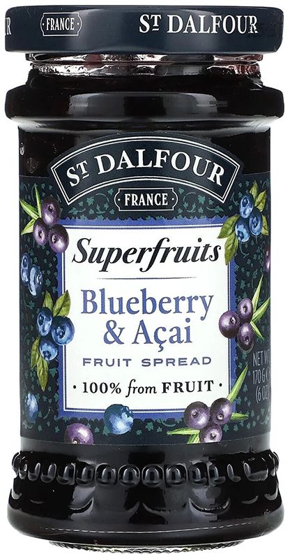 Джем St.Dalfour БЕЗ САХАРА черничный с ягодами асаи Superfruits 170 гр