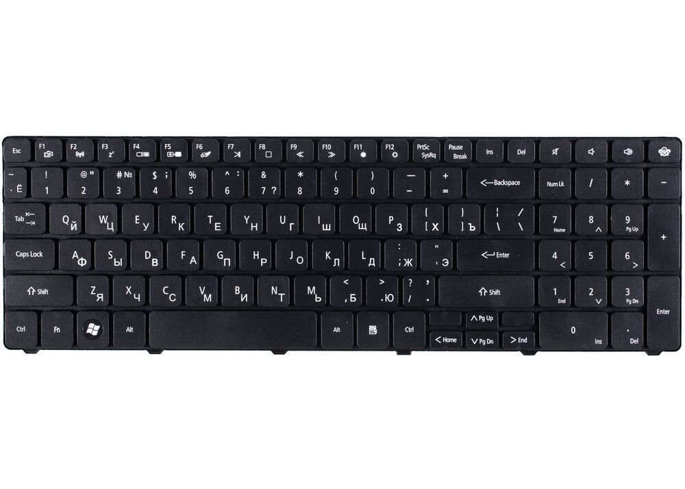 Клавиатура для ноутбука Packard Bell Easynote LM81, LM85, LS86, TK37, TK81, TM81, TM86, TM93 черная