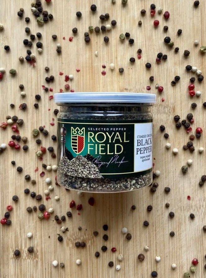 Перец черный дробленый RoyalField (BLACK PEPPERCORNS) 80 г