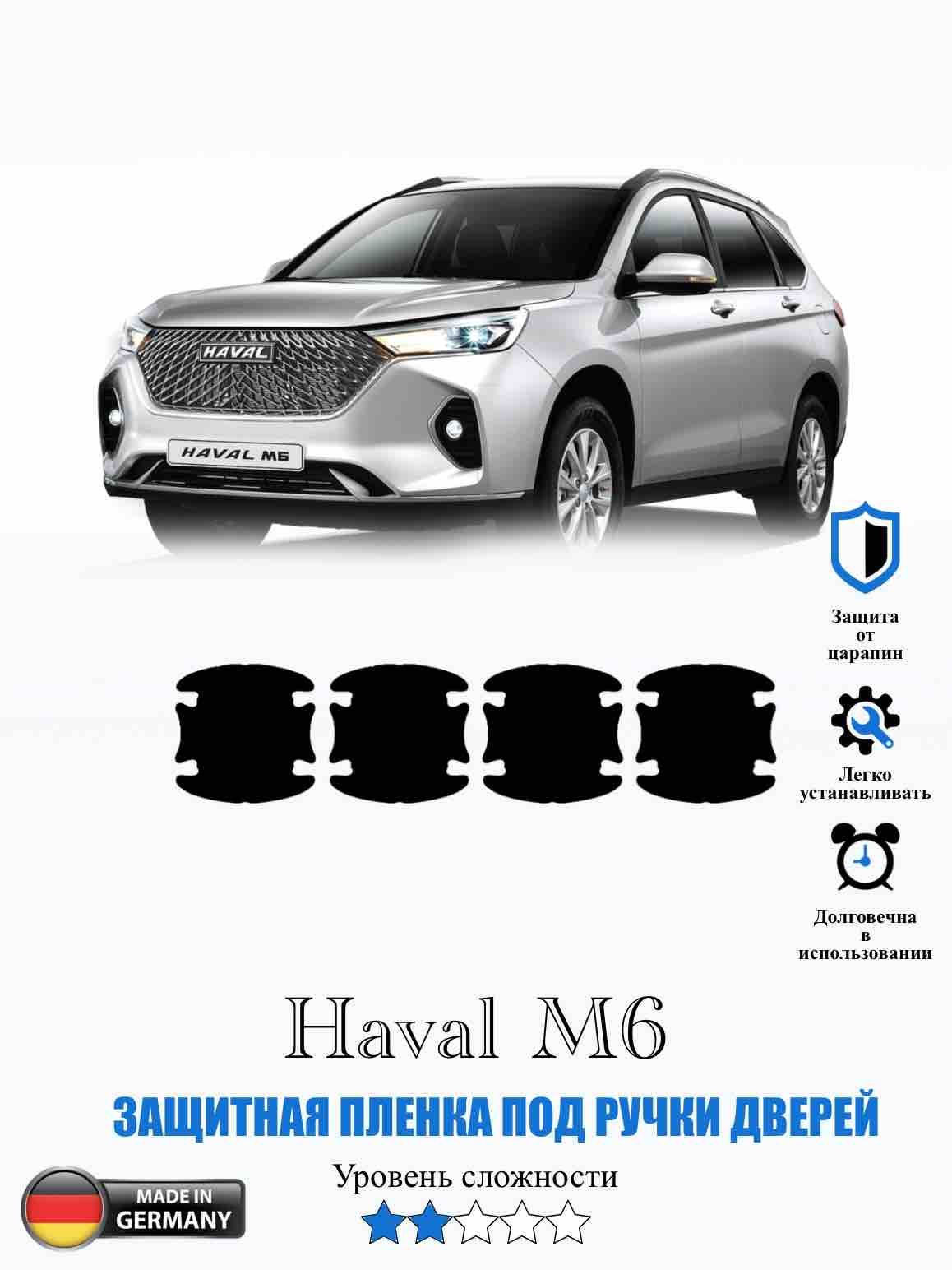 Защитная пленка под ручки дверей Haval M6 / Хавал М6