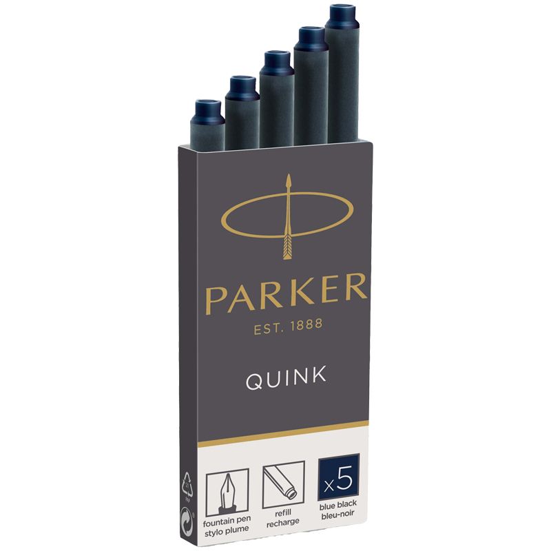 Картридж чернильный Parker "Cartridge Quink" темно-синие, 5шт., блистер (1950404)