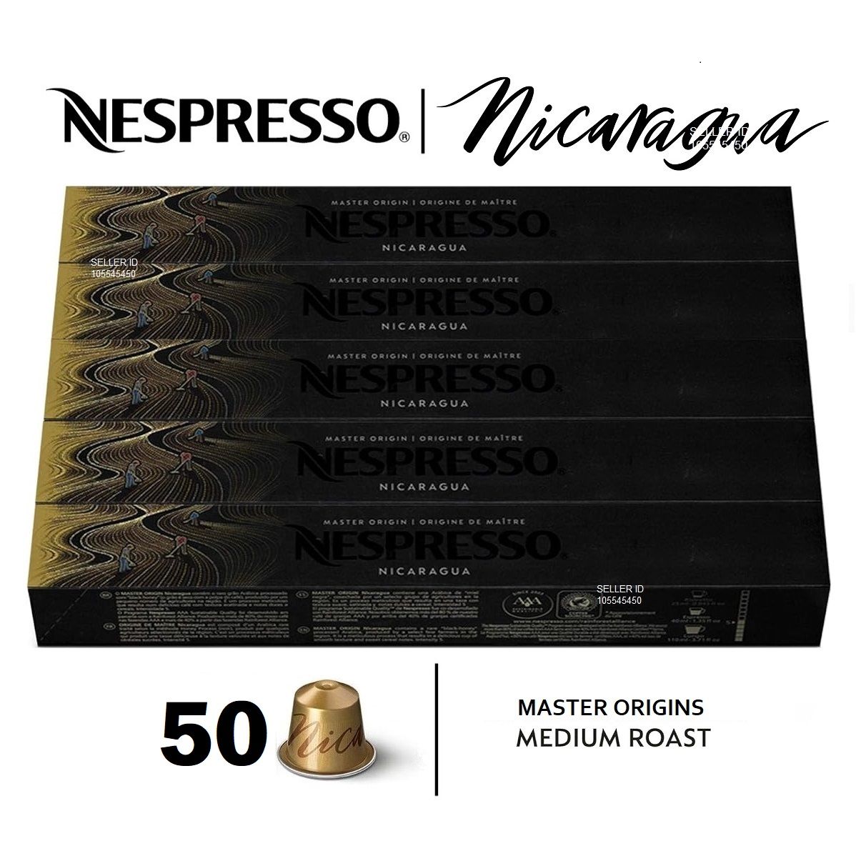 Набор кофе Nespresso NICARAGUA, 50 капсул (5 упаковок)