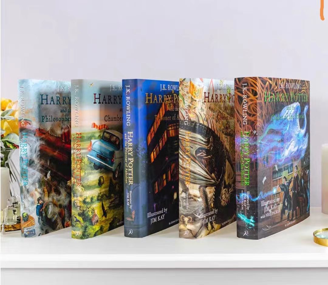 HarryPotterillustratedbyJimKay,Bloomsbury4booksset,наборизчетырёхкниг+подарки|РоулингДжоанКэтлин