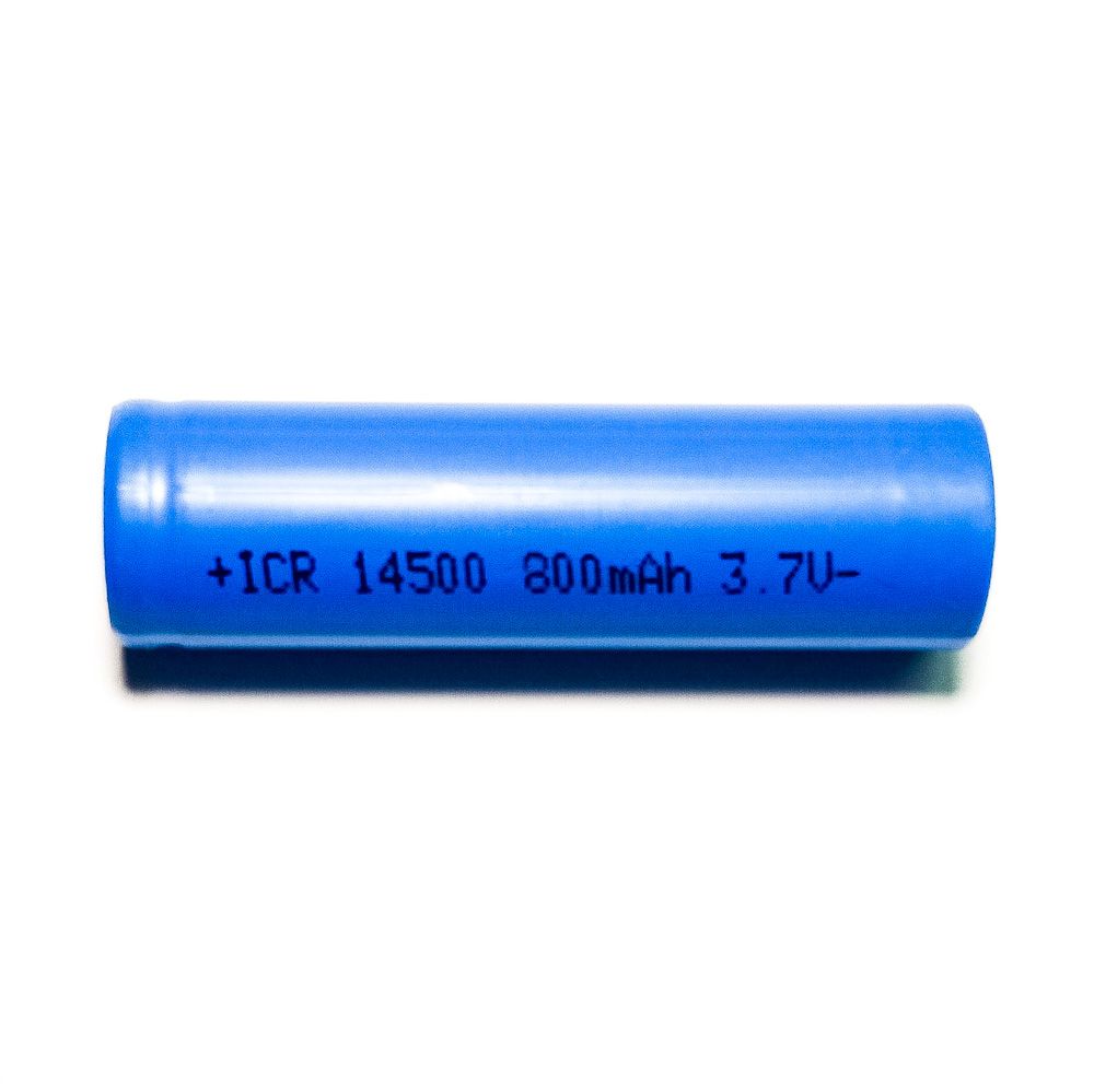 АккумуляторААICR14500/800mAh3.7Vплоский(+)контакт1шт.