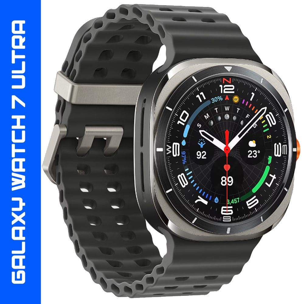 Смарт-часыSamsungGalaxyWatch7Ultra47mmLTETitaniumsilver,серебристый