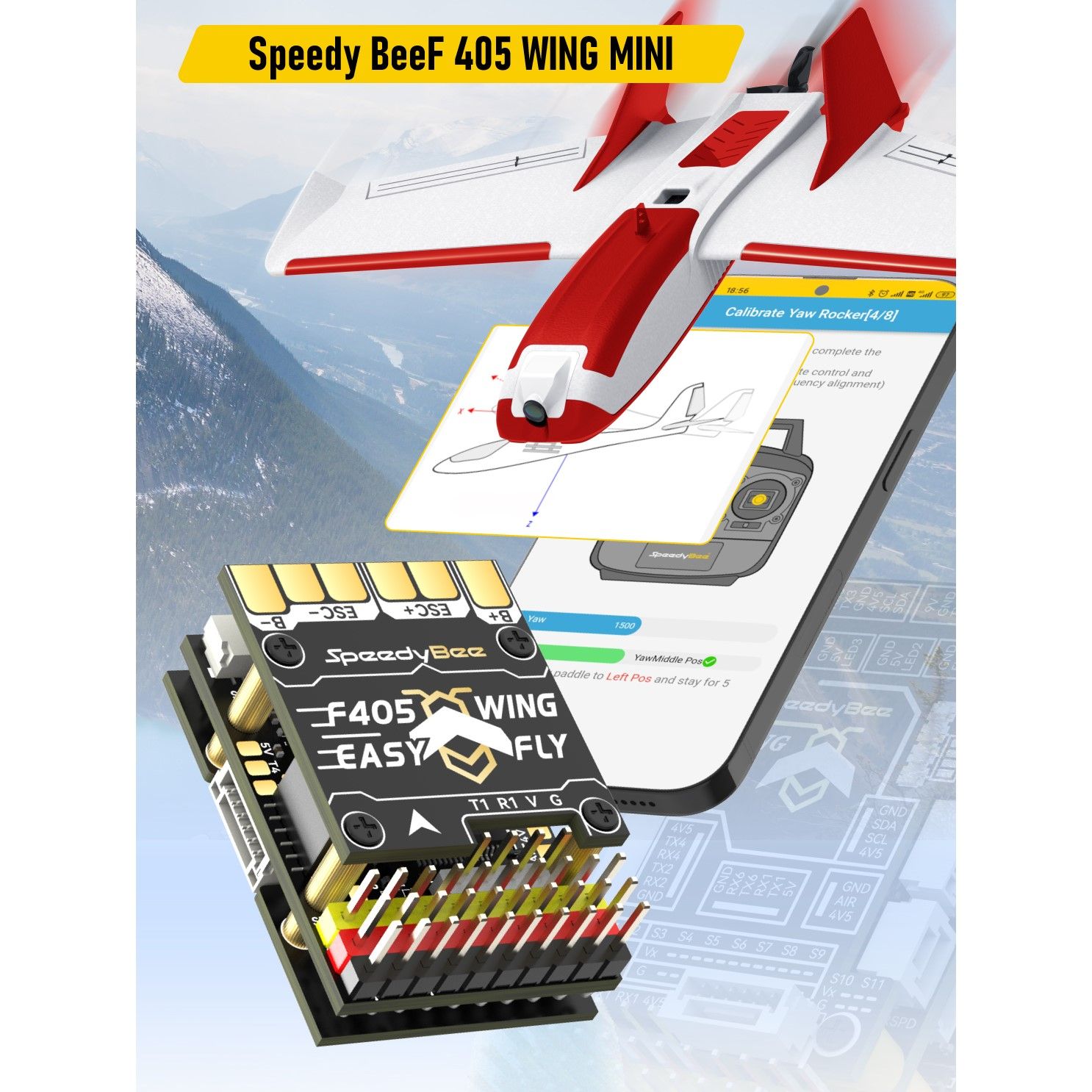 Полетный контроллер SpeedyBee F405 WING MINI Fixed Wing Flight Controller