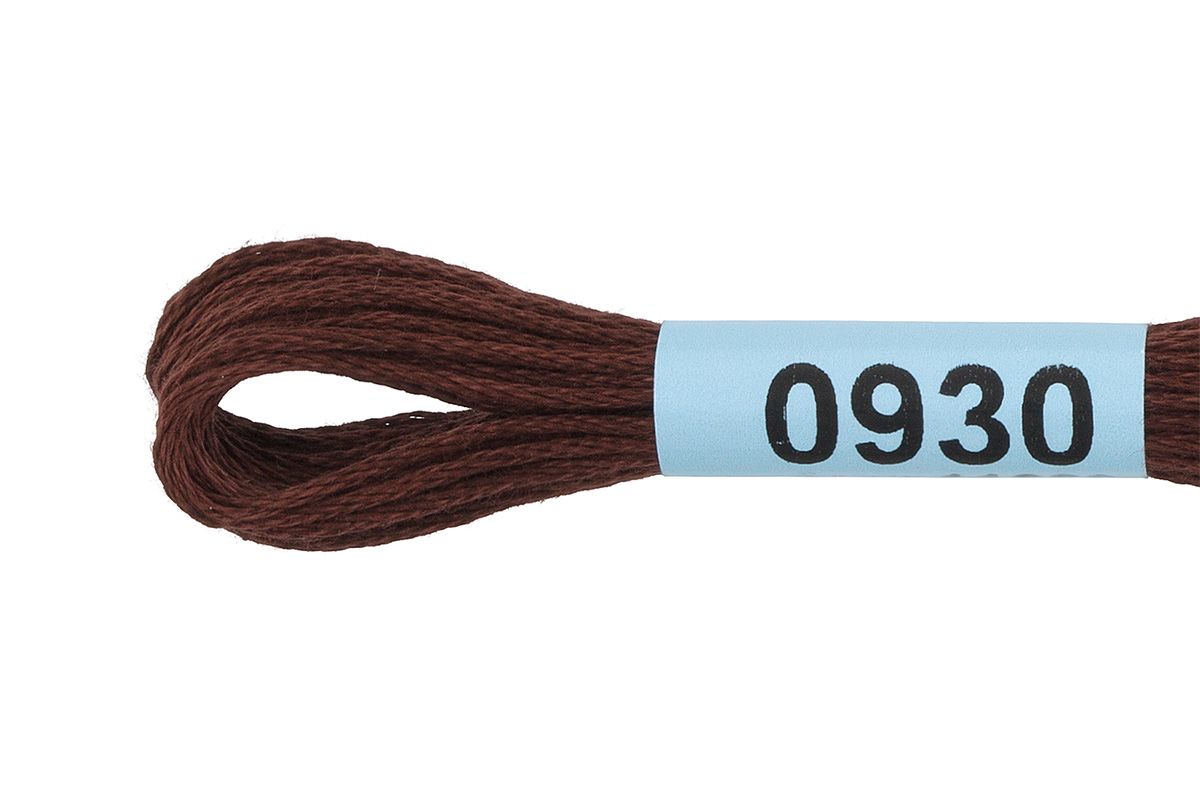 Мулине GAMMA нитки для вышивания 4 шт. по 8 м., 0930 темно-коричневый