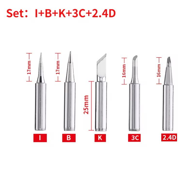 Наборжалдляпаяльника900M-T,комплектиз5бессвинцовыхнасадокI+B+K+2.4D+3C