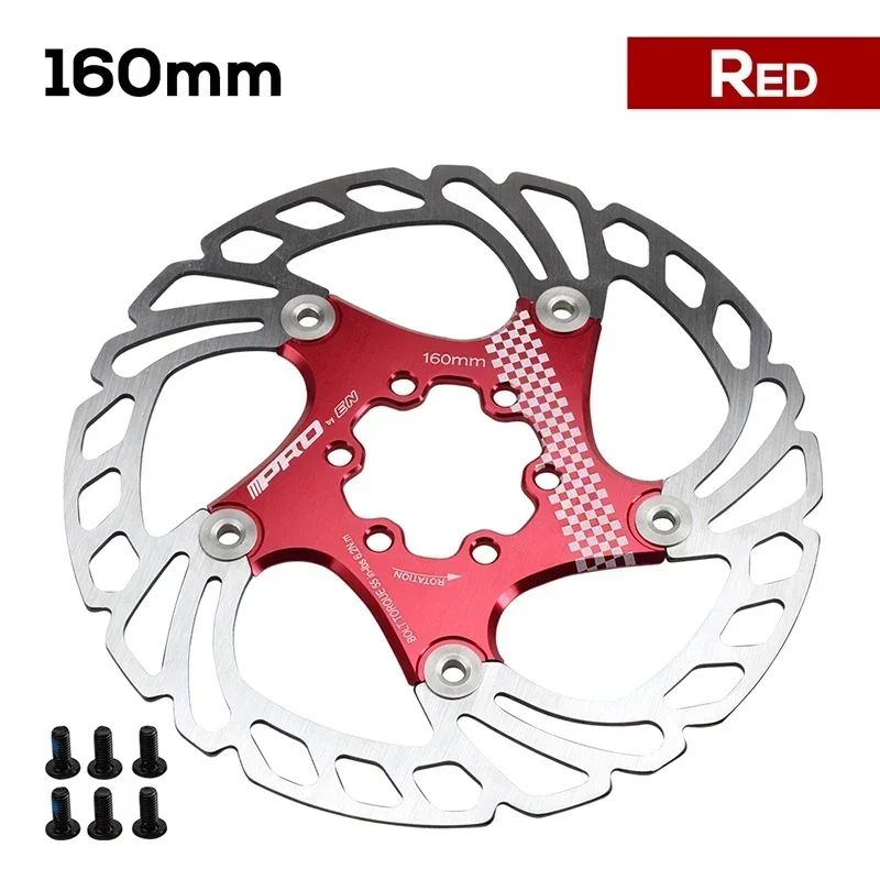 ДисктормознойIIIPRO160ммна6болтов,Тормознойдиск1шткрасный