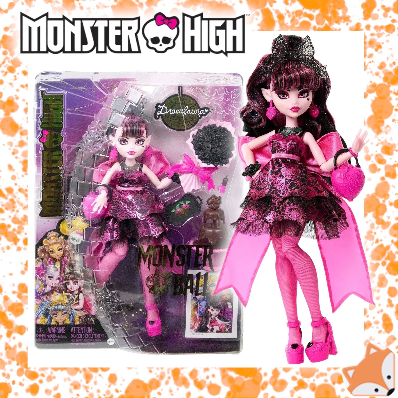 Кукла Monster High Draculaura Монстр Хай Бал Монстров Дракулаура HNF68