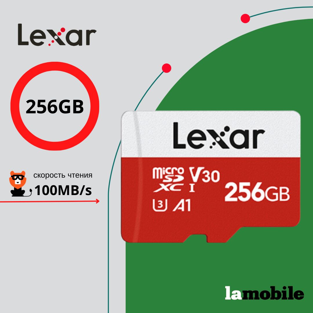 Карта памяти Lexar MicroSDXC 256GB UHS-I Card E-Series