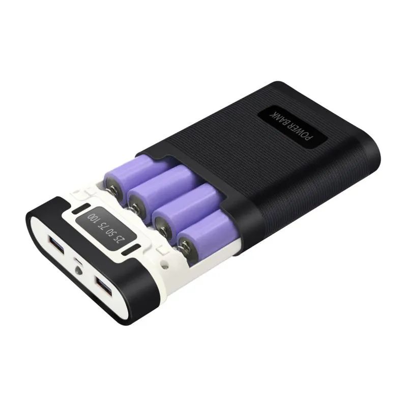 PowerBankкорпусповербанка4x18650+Быстраязарядкакабель2xusb/typec