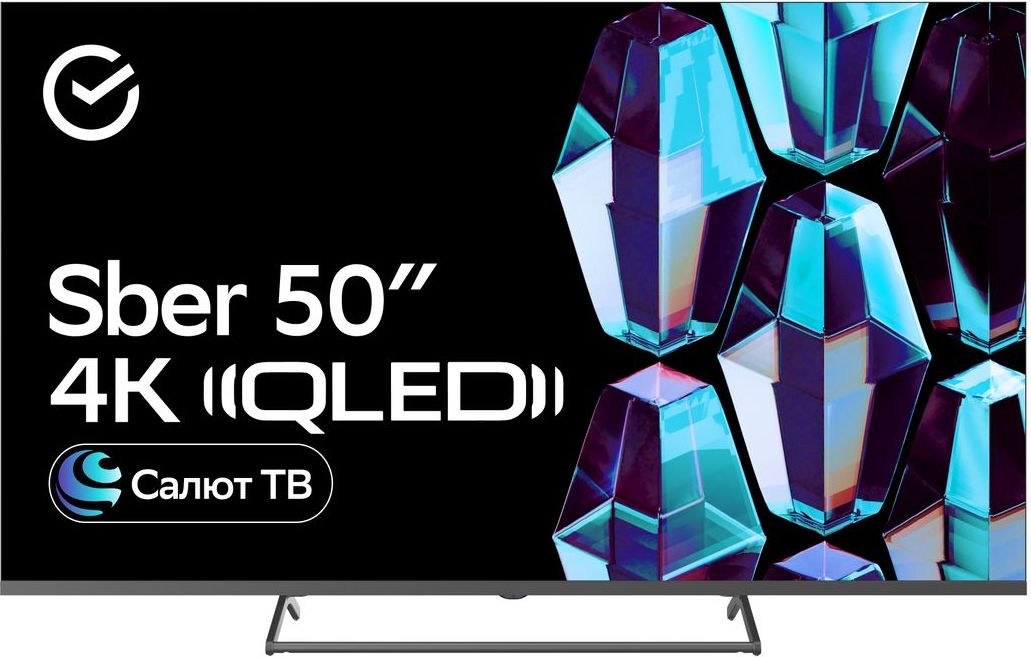 Sber Телевизор SDX-50UQ5231 50" 4K UHD, темно-серый