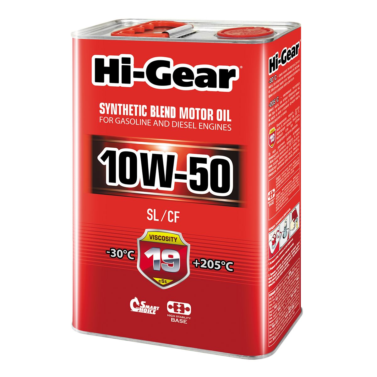 Hi-Gearжидкостьhi-gear10W-50Масломоторное,Полусинтетическое,4л