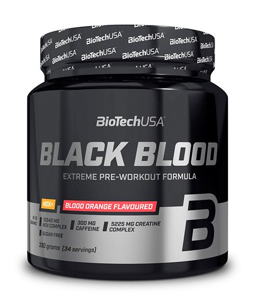 Предтренировочный комплекс Black Blood Nox+ Biotech USA, 16 порций (Красный апельсин)