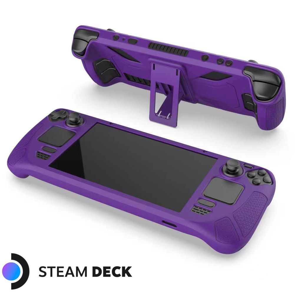 Чехол с подставкой для Steam Deck/OLED фиолетовый силиконовый