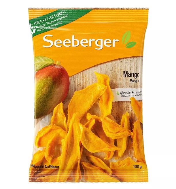 Сухофрукты манго, Seeberger, 100 г, Германия