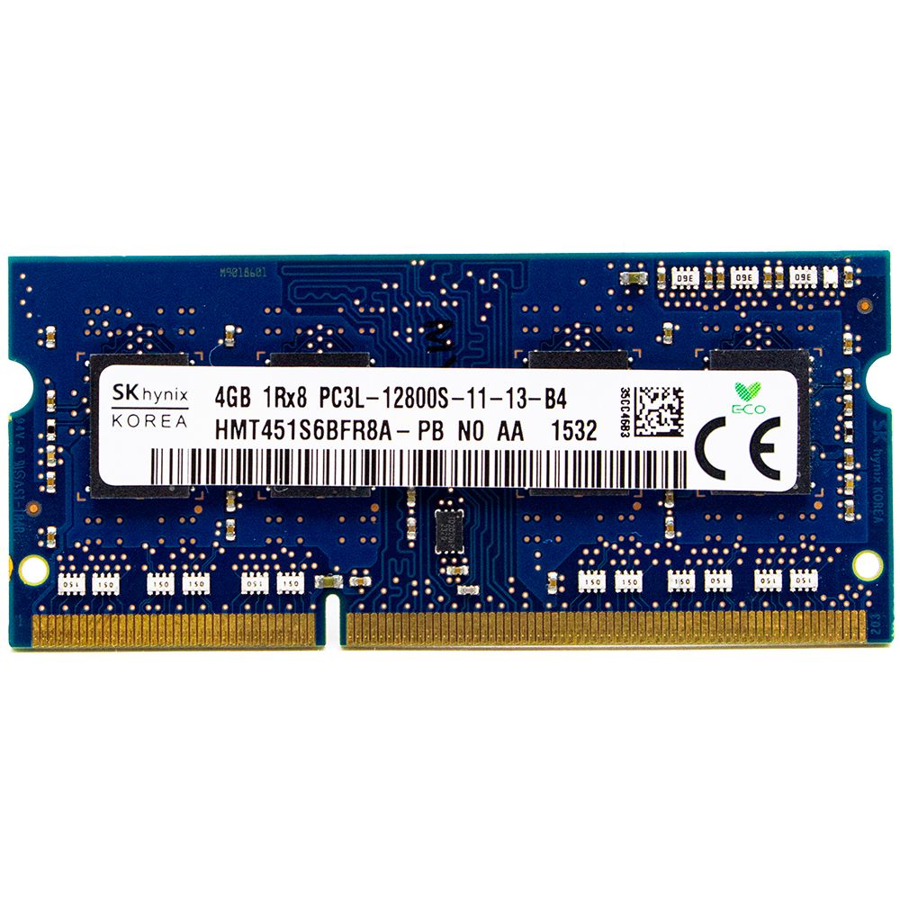 HynixОперативнаяпамятьSODIMMDDR3L4GBPC128001600МГцHynixHMT451S6BFR8A-PB1x4ГБ(HMT451S6BFR8A-PB)