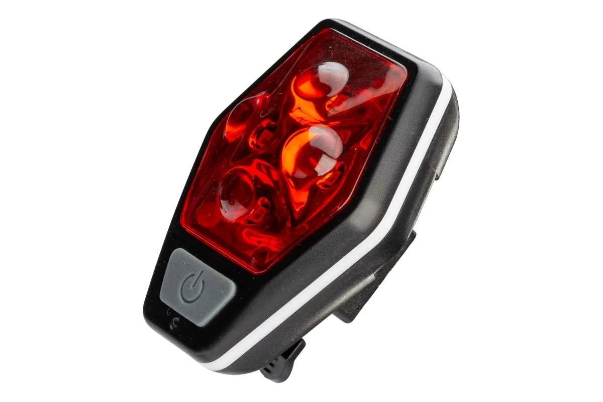 ВелосипедныйзаднийфонарьКОСМОС4REDLED,2xAAA,ABS-пластик,держатель-крепление/зажимнакорпусеKOC401B