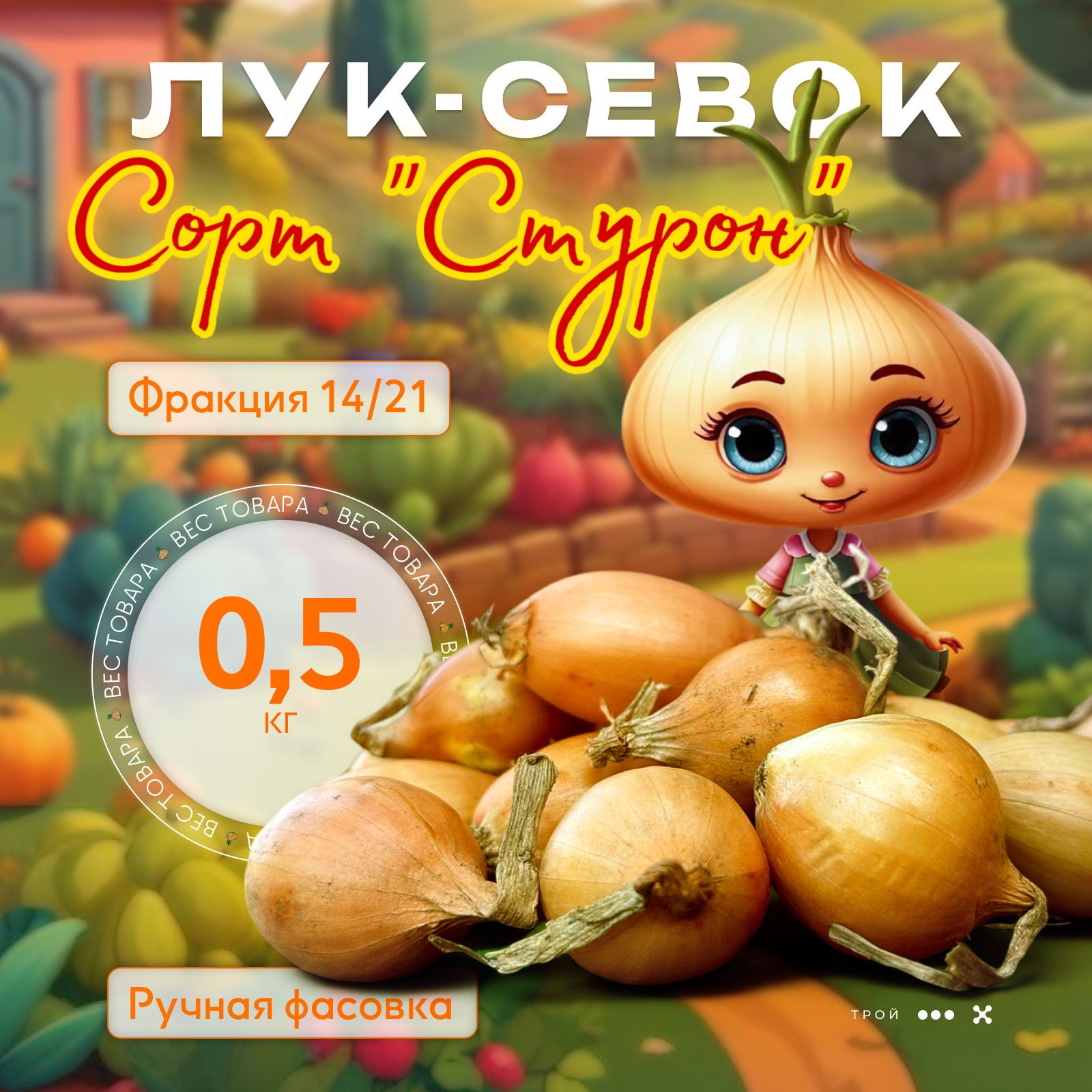 Лук севок озимый на посадку в зиму Стурон 0,5 кг