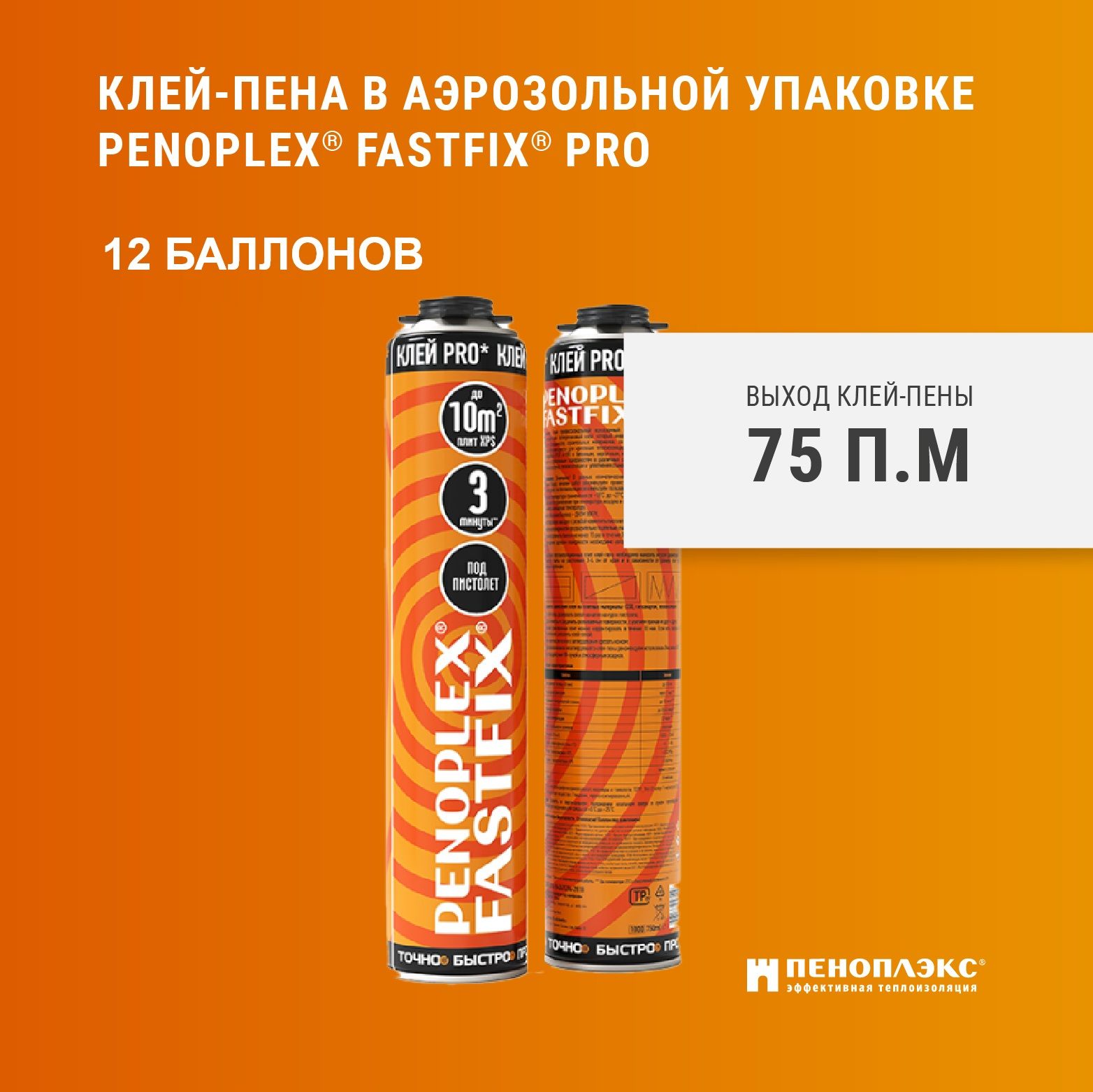 ПЕНОПЛЭКС Клей-пена Всесезонная 750 мл