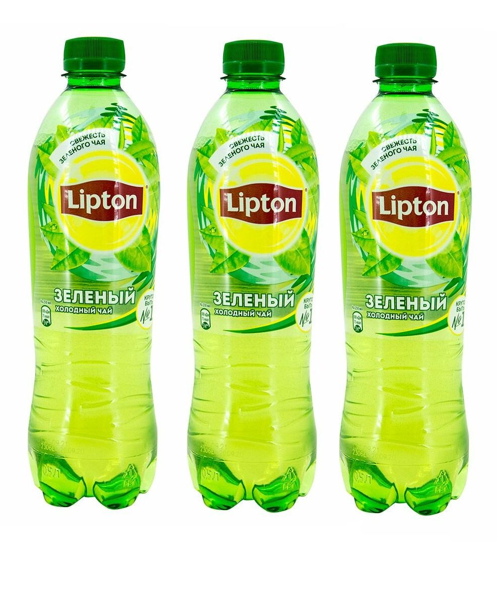 Холодный чай Lipton зеленый 3 шт. по 0.5 л, Россия