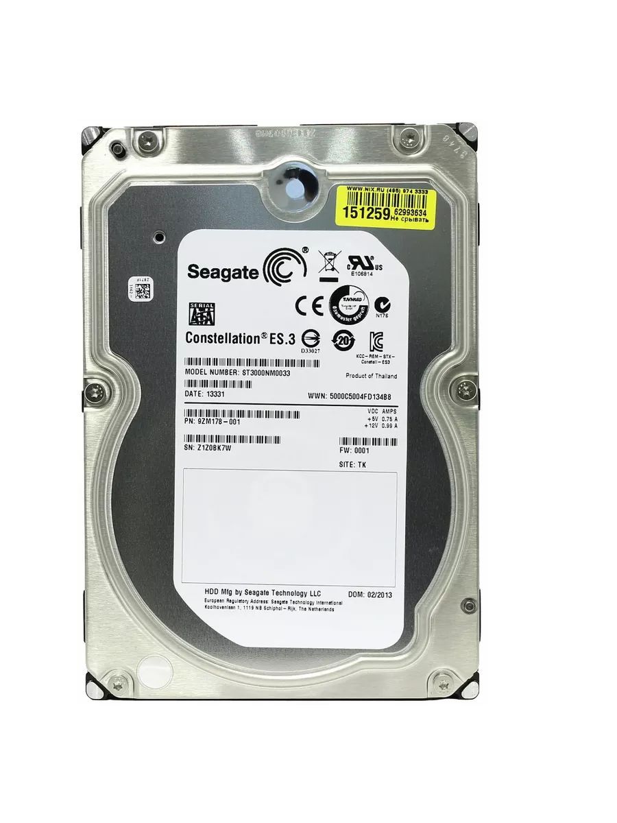 Seagate3ТБВнутреннийжесткийдиск(ST3000NM0033)